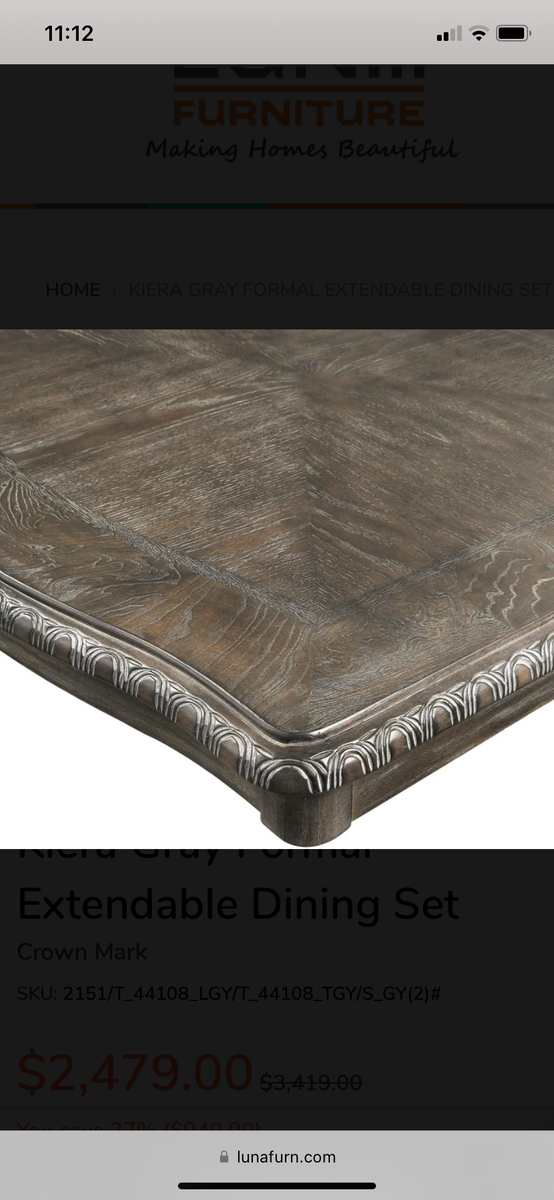 Kiera Gray Formal Extendable Dining Room Set Ecofurniturenc