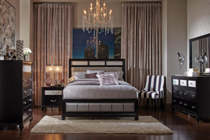 Barzini Queen Bedroom Set Black