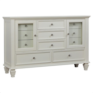 Sandy Beach Queen Bedroom Set Cream White