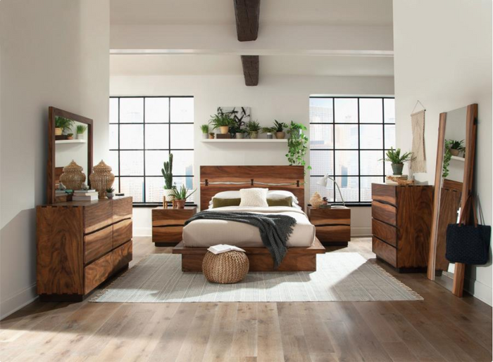 Winslow Queen Bedroom Set Smokey Walnut