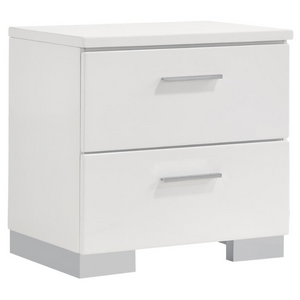 Felicity Queen Bedroom Set White High Gloss