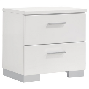 Felicity Queen Bedroom Set White High Gloss