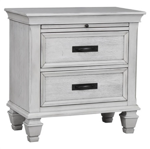 Franco Queen Bedroom Set Distressed White