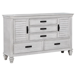 Franco Queen Bedroom Set Distressed White