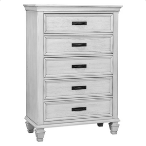 Franco Queen Bedroom Set Distressed White