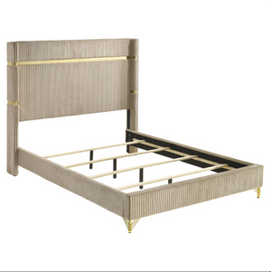 Lucia Queen Bedroom Set Beige and White