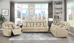 8229NBE Double Reclining Sofa with Center Drop-Down Cup Holders, Receptacles, Hidden Drawer and USB Ports