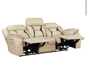 8229NBE Double Reclining Sofa with Center Drop-Down Cup Holders, Receptacles, Hidden Drawer and USB Ports