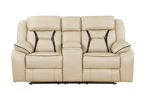 8229NBE Double Reclining Sofa with Center Drop-Down Cup Holders, Receptacles, Hidden Drawer and USB Ports