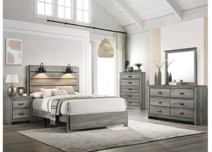 Ravager Grey Queen Bedroom Set (Platform Bed)