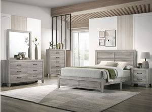 Acolyte Grey King Bedroom Set (Platform Bed)