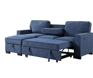 Homelegance 2PC SECTIONAL W/ PULL-OUT BED & LAF CHAISE WITH STORAGE Sectional