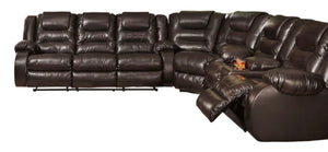 Vacherie Chocolate Reclining Sectional Ashley