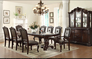 Kiera Brown Formal Extendable Dining Room Set