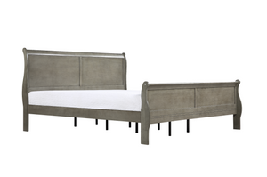 Louis Philip Gray King Sleigh Bed