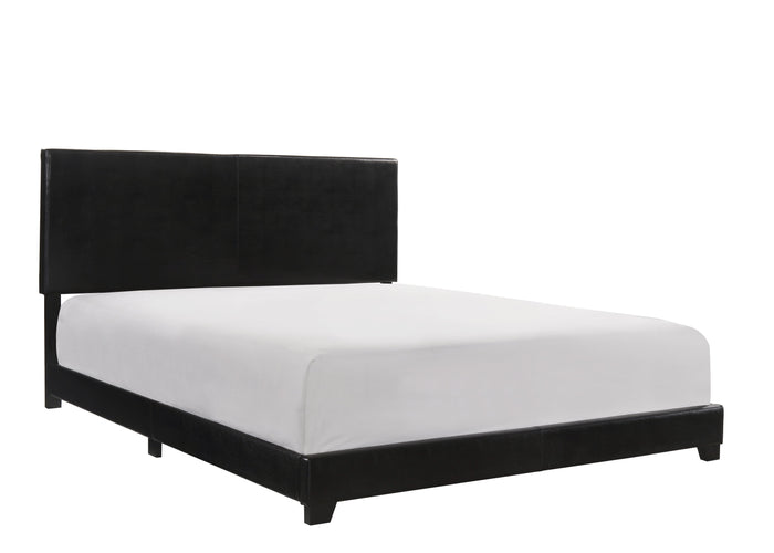 Erin Black PU Leather King Upholstered Bed