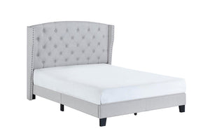 Rosemary Khaki Full Upholstered Platform Bed