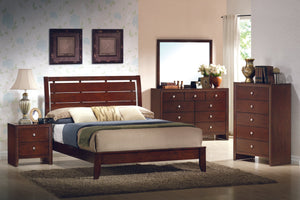 Evan Cherry Panel Bedroom Set