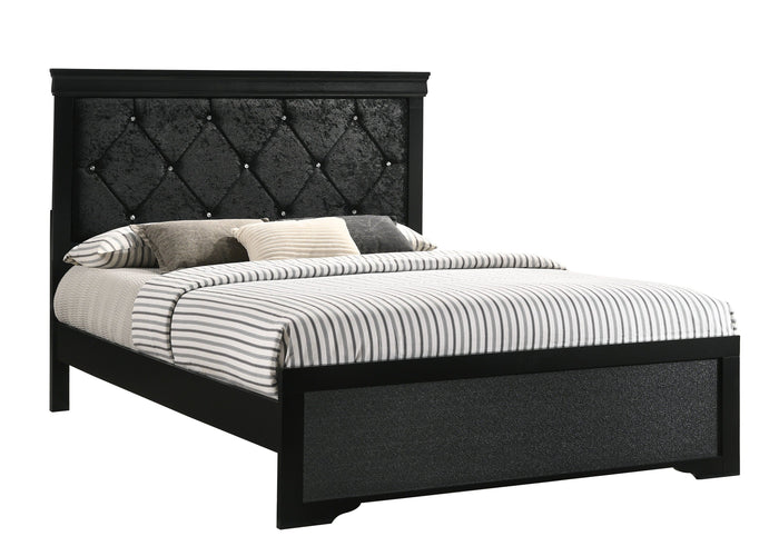 Amalia Black Twin Panel Bed