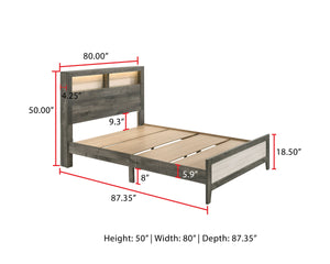 Rhett Brown/Cream LED Platform Bedroom Set
