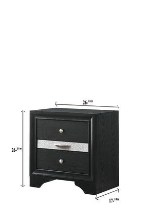 Regata Black/Silver Storage Platform Bedroom Set