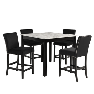 Jesly Black High Counter Table Set