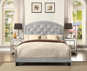 Gaby Silver Full Upholstered Platform Bed