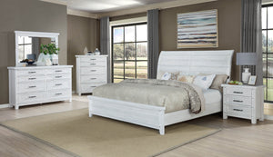 Maybelle White King Sleigh Bed