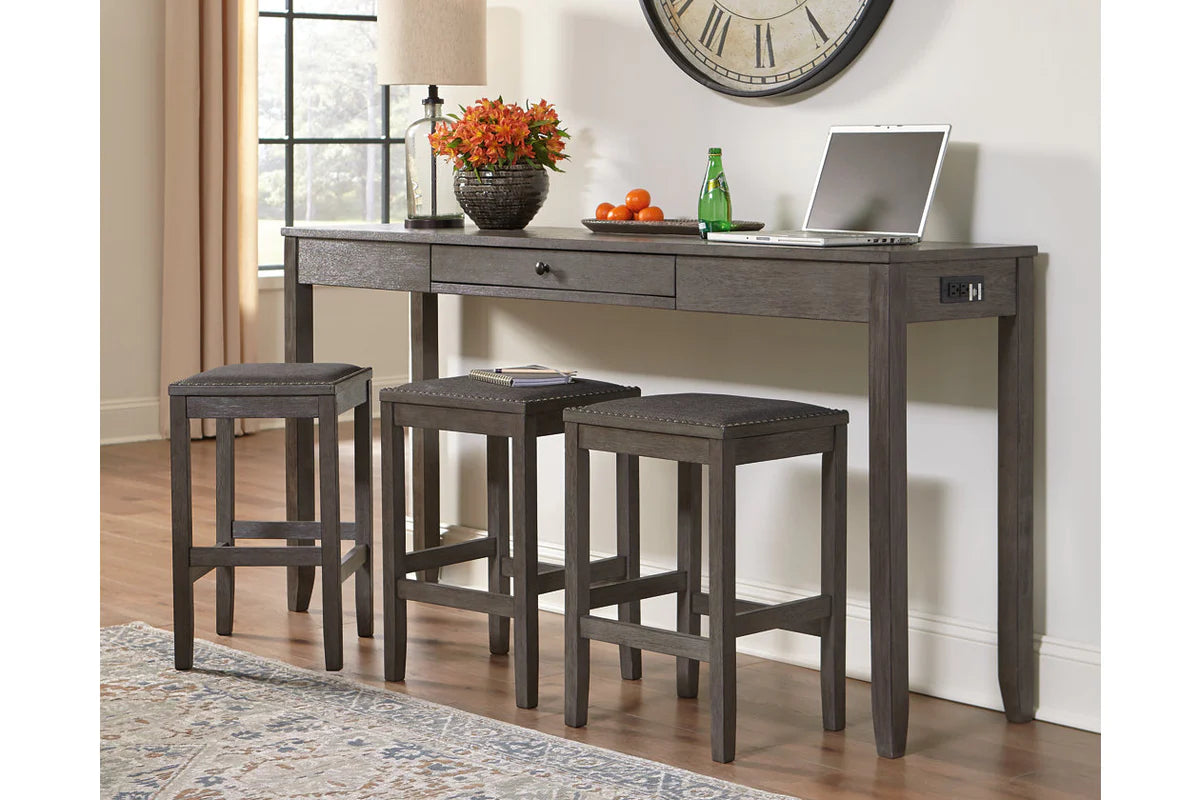 Caitbrook Gray Counter Height DINING ROOM SET and Bar Stools Set