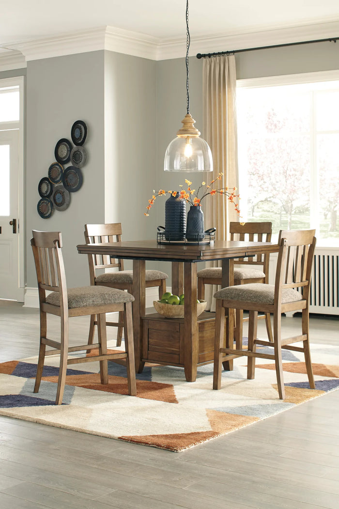 Flaybern Brown Counter Height Dinning Room Set