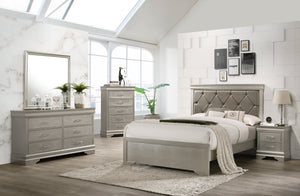 Amalia Silver Queen Panel Bed