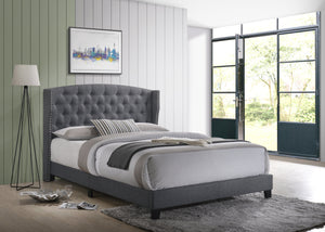 Rosemary Gray Queen Upholstered Platform Bed