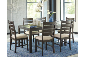Rokane Brown Dining Table and Chairs (Set of 7)DINING ROOM SET