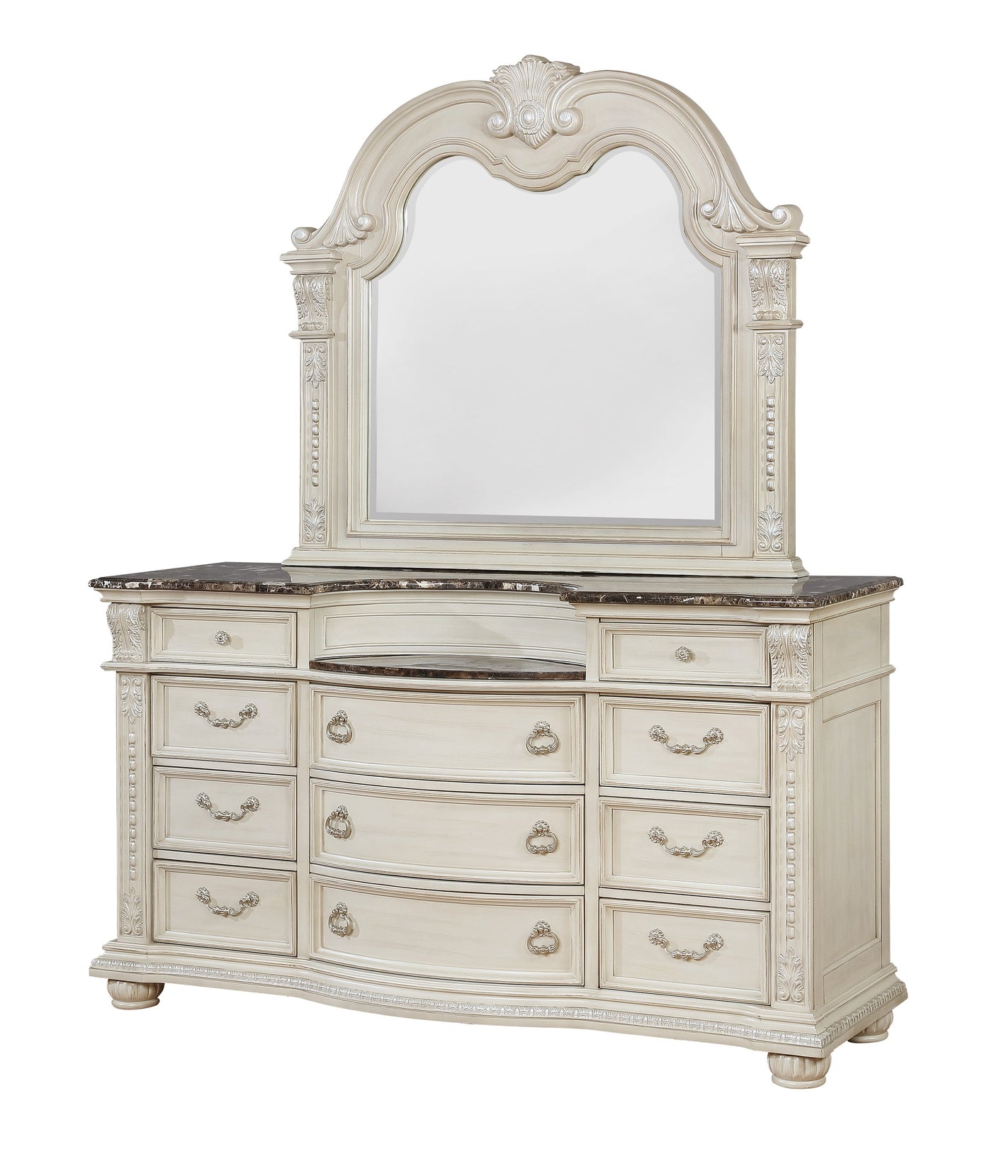 Stanley Antique White Upholstered Sleigh Bedroom Set – Ecofurniturenc