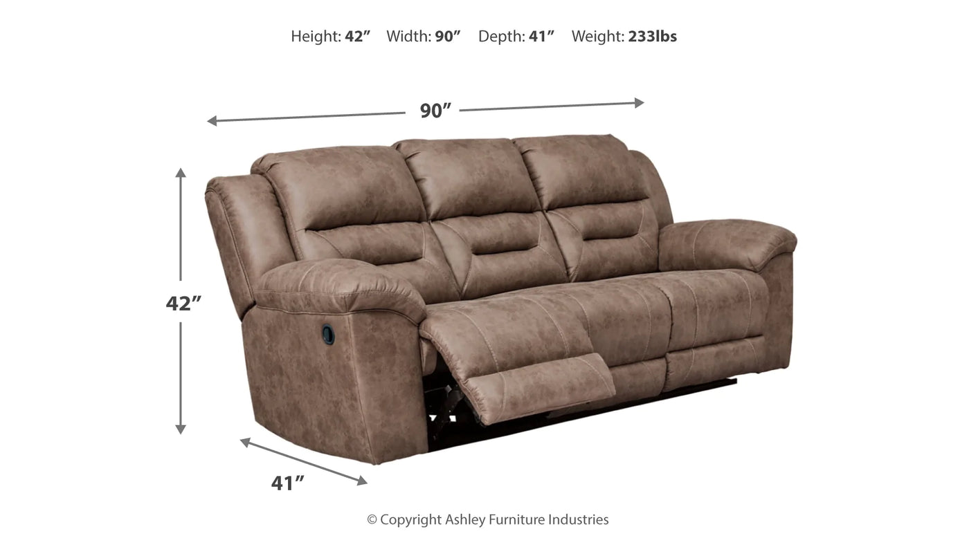 Stoneland reclining sofa fossil deals