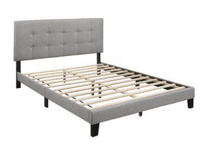 Rigby Gray Queen Upholstered Platform Bed