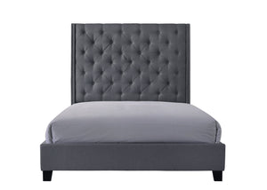 Chantilly Gray King Upholstered Bed