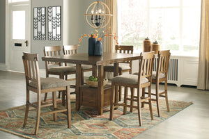 Flaybern Brown Counter Height Dinning Room Set