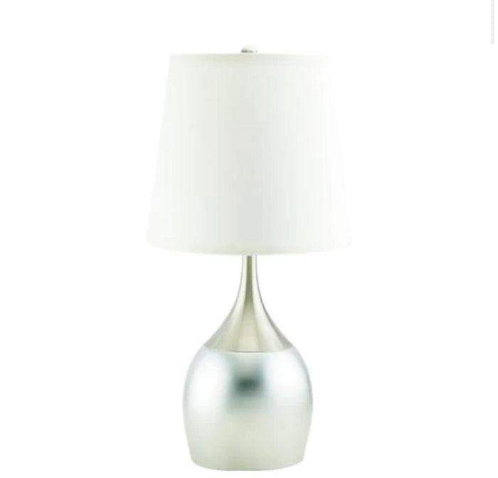 3-Way Touch Silver 24" Table Lamp, Set of 2