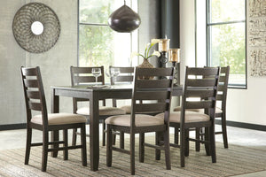 Rokane Brown Dining Table and Chairs (Set of 7)DINING ROOM SET