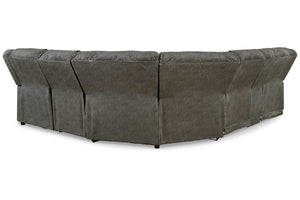 Benlocke Flannel 6-Piece Reclining Sectional with Chaise