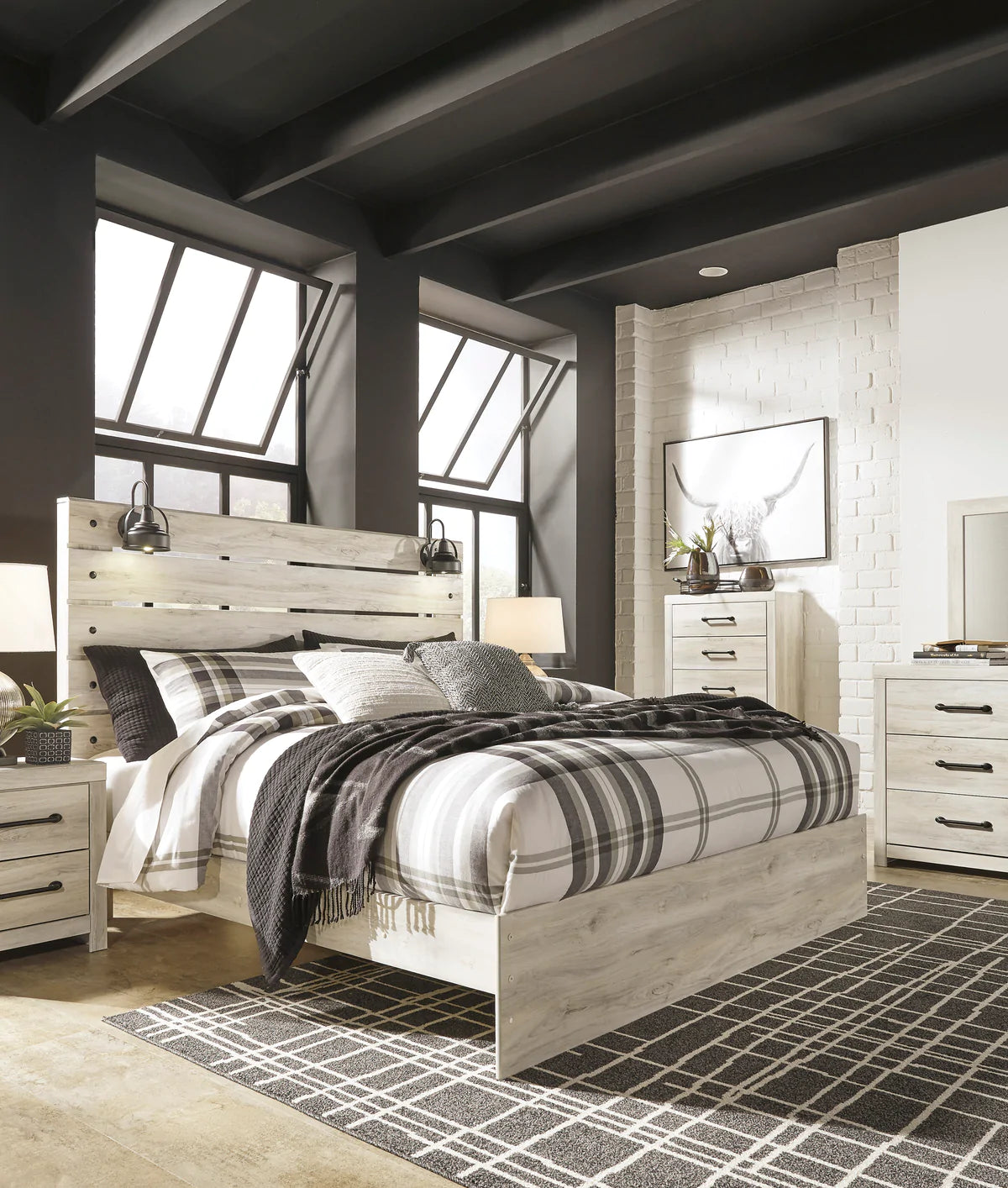 Cambeck whitewash bedroom top set