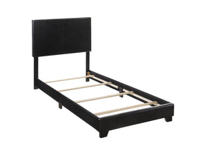 Erin Black PU Leather Twin Upholstered Bed