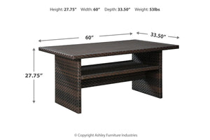 Easy Isle Dark Brown/Beige Multi-Use Table