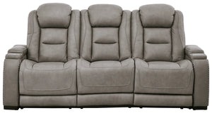 The Man-Den Gray Power Reclining Sofa