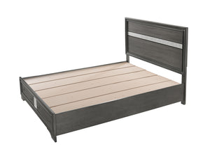 Revania Gray King Bedroom Set (Platform Bed)