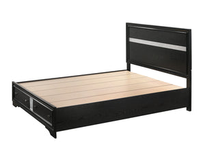 Revania Black King Bedroom Set (Platform Bed)
