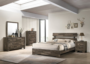 Viridian Rustic King Bedroom Set (Platform Bed)