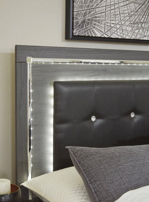Ashley- Gray LED Panel King Bedroom Set