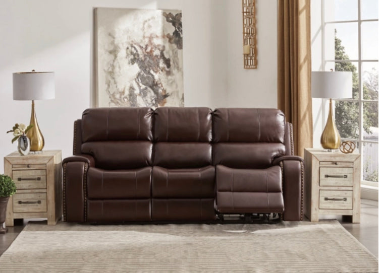 Ashley leather power reclining sofa sale